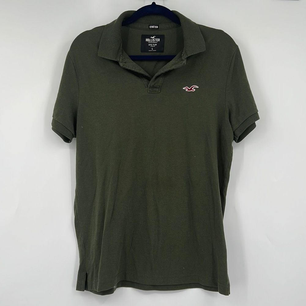 MENS Hollister Green Polo Shirt Large